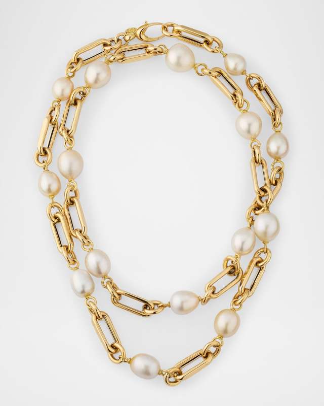 Amalfi Coast 18K Yellow Gold South Sea Pearl Necklace